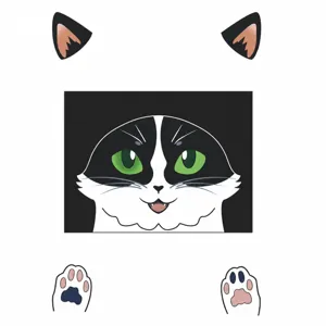 Halloween zwarte kat autokoffer sticker en garage deur decoratie met afmetingen
