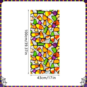 Halloween Window Glass Sticker Stained Glass Static Cling Film 100x43cm Holiday Decor