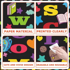 School bulletin board decoration banner, paper material, erasable and reusable design.