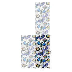 Halloween window sticker stained glass bat pattern static cling glass film 43x100cm