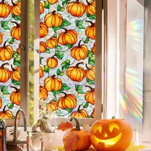 Halloween window sticker pumpkin static clings autumn glass decoration party supplies