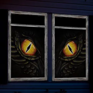 Halloween tromaktiko teras matia autokollito parathyrou diakosmisi giortis parti