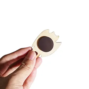 Wooden magnetic fridge sticker Halloween ghost cat skull devil kitchen festival decoration item