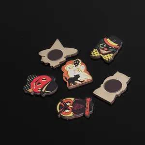 Halloween wooden magnetic fridge stickers cute ghost cat devil kitchen festival decor