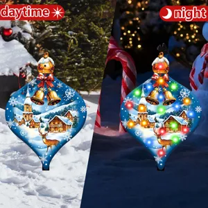 Christmas garden yard stake light outdoor luminous holiday decoration landscape lawn ornament