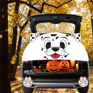 Halloween autokoffersticker schattige puppy waterdicht PVC materiaal decoratieve muurschildering