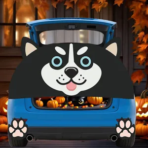 Halloween kat auto kofferbak sticker PVC stof decal voor achterklep of garagedeur