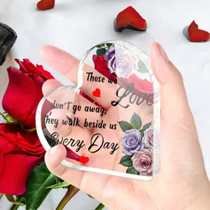 Acryl hart herinneringsplaque gedenkgeschenk romantische Valentijnsdag tafeldecoratie thuis