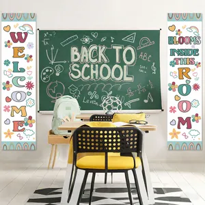 School welcome hanging banner classroom decoration back to school poster bulletin board