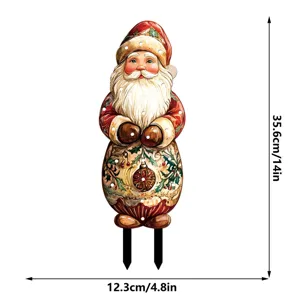 Christmas Santa Claus garden stake yard sign outdoor luminous holiday yard decor decoration