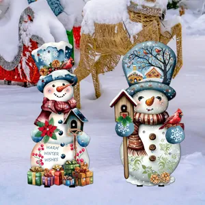 Christmas garden stake lights snowman outdoor yard decoration waterproof holiday decor set
