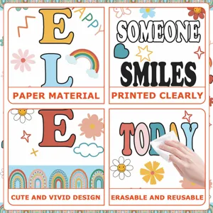 Classroom bulletin board decoration banner set, colorful letters and cute design features.