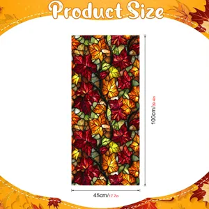 Autumn leaves window sticker stained glass privacy film 45x100cm decorative glass decal