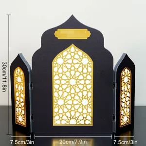 Decoration de table fete Islamique Mosquee arc eclairage LED ornament de maison