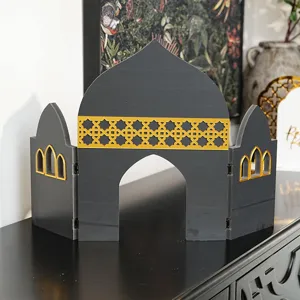Décoration de bureau style Moyen-Orient fête de maison pliable en bois arche architecture