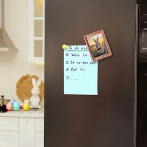 Easter Bunny Magnetic Wooden Photo Frame Fridge Magnet Detail View Cute Holiday Home Decor