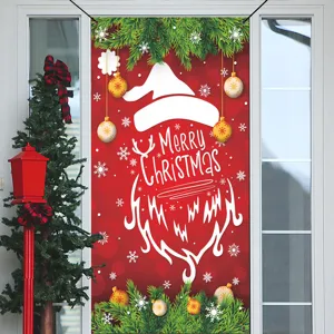 Weihnachten Tuerbanner Haengende Feiertag Dekoration rotes Santa Schild fuer Party