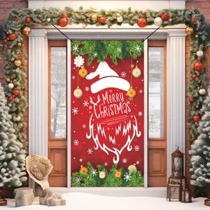 Weihnachten Türbehang Banner Deko mit Weihnachtsmann Design für Feiertag Party.