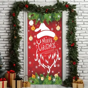 Weihnachts Türbanner Feiertag Hängebeschlag rote Weihnachtsmann Banner Festival Party Dekor