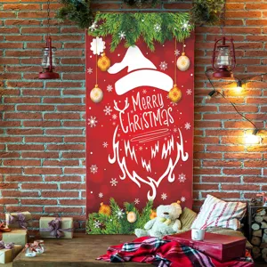 Weihnachts-Türbanner Hängedekoration Feiertag Party Hintergrund Schild festliche Deko