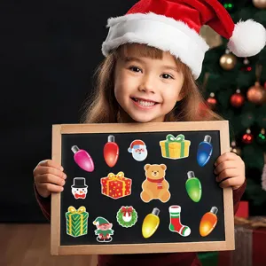 Christmas refrigerator magnets cute soft magnetic stickers decorative holiday items for home kitchen
