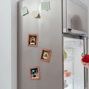 Middle Eastern style architectural fridge magnets wooden picture frame home kitchen decor