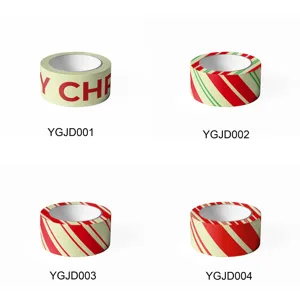 Weihnachts dekorative Warnband und fluoreszierende Aufkleber Details, mehrere Stile.