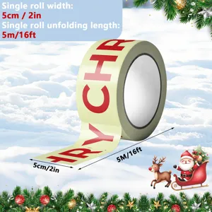 Weihnachten leuchtende Warnband dekorative Klebeband Rolle 5cm mal 5m für Weihnachtsfeier.
