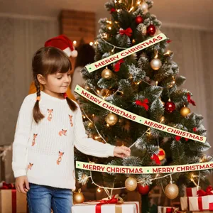 Weihnachten leuchtendes Warnband festlicher dekorativer Aufkleber für Baumdekoration