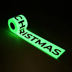 Leuchtendes Weihnachtswarnband fluoreszierendes Klebeband für festliche Dekoration