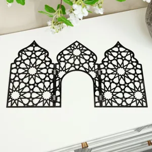 Décoration de bureau paravent pliable en bois style Moyen-Orient artisanat de maison