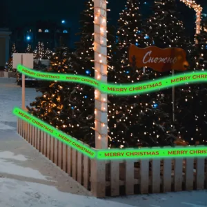 Weihnachten Leuchtwarnband fluoreszierender Aufkleber fuer Feiertag Dekoration und Sicherheit.