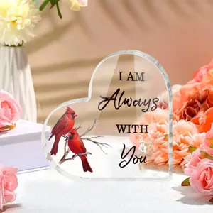 Acryl hart ornament kristal tafel standaard voor Valentijnsdag cadeau detailview