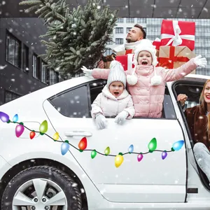 Autocollants ampoules réfléchissantes magnétiques de voiture de Noël pour décoration.