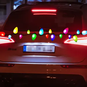 Autocollants réfléchissants magnétiques d'ampoule de Noël pour carrosserie, déco de fête.