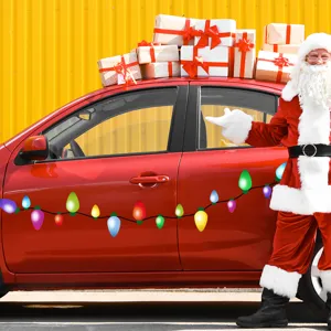 Autocollants d'ampoules réfléchissantes magnétiques de voiture de Noël pour décoration.