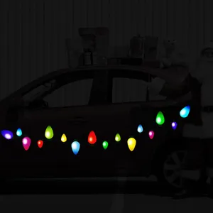 Joyeux Noël autocollants magnétiques pour voiture ampoule réfléchissante décoration.