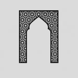 Middle Eastern Style Niche Wall Sticker Islamic Geometric Acrylic Art Decor Size L 90x120cm
