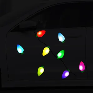 Autocollants magnétiques réfléchissants ampoules de Noël pour carrosserie et frigo.
