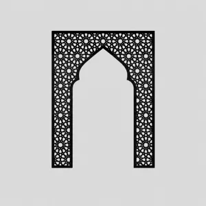 Islamic Mihrab wall sticker geometric arch wall art decor XL size 150x112cm home accent