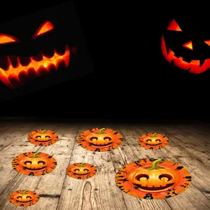 Halloween pumpkin floor stickers spooky waterproof wall decals for party holiday decor
