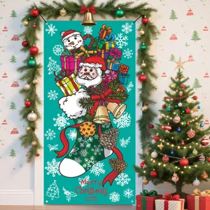 Weihnachten Türbanner Feiertag Hängebanner Weihnachtsgeschenk Dekoration Partyzubehör