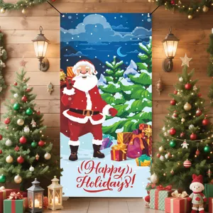 Weihnachtstür Banner Dekoration mit Weihnachtsmann, perfekt für die festliche Party.