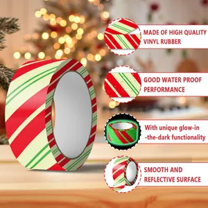 Weihnachtsleuchtwarnband wasserdichter Vinyl-Reflektorstreifen für feierliche Dekoration.