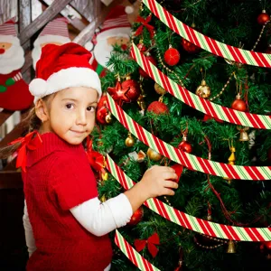 Weihnachtsbaum Dekoration Klebeband Zuckerstange Streifen Warnband Party DIY Basteln