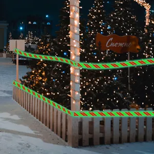 Weihnachten leuchtendes Warnband fluoreszierende Klebeband für Outdoor Feiertag Dekoration
