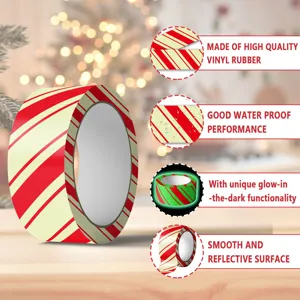 Wasserdichtes reflektierendes Weihnachtsleuchtwarnband für festliche Dekoration im Winter.