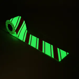 Nachleuchtendes Klebeband Weihnachtswarnung fluoreszierendes Klebeband rot gruen