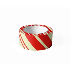 Weihnachten rot und weiß gestreiftes Klebeband dekorative Warnband Rolle für Feiertage.