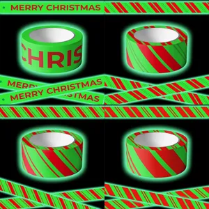 Weihnachten Leuchtendes Warnband Fluoreszierend Leuchtender Aufkleber Feiertag Party Dekor Heimtextilien Zubehör